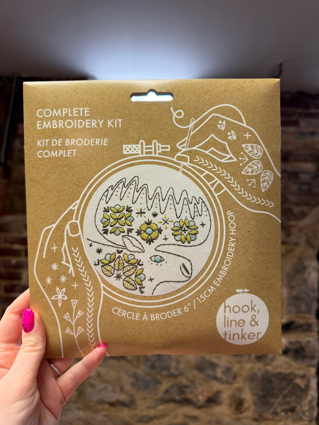 Hook Line and Tinker Embroidery Kit