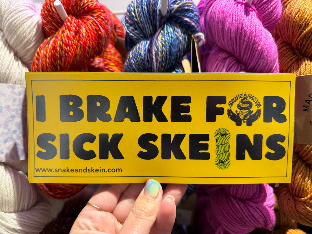 Snake + Skein Car Magnet