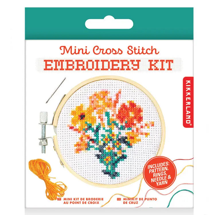 Kikkerland Mini Cross-Stitch Kit
