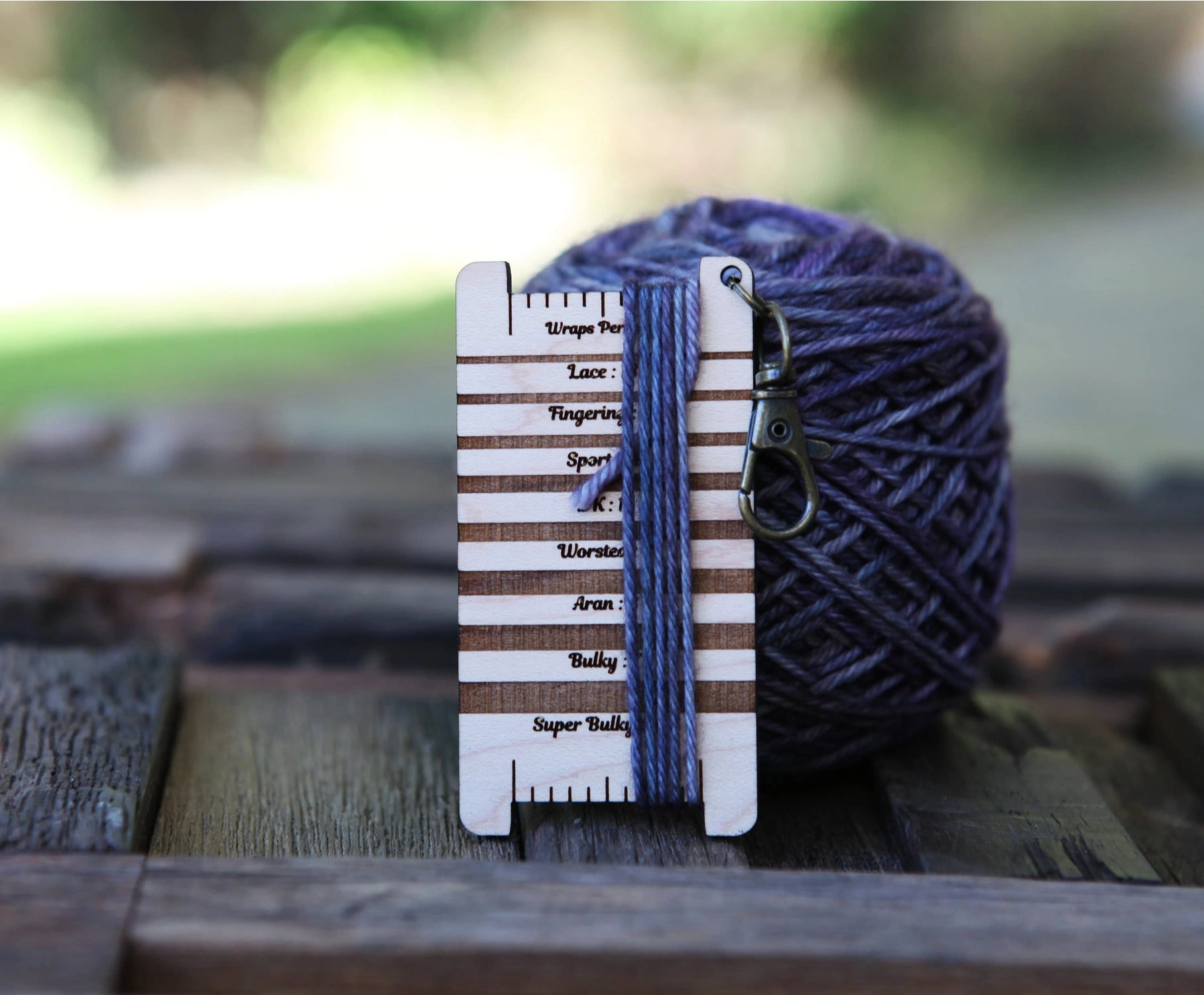 Yarn Gauge WPI Ruler – Snake + Skein